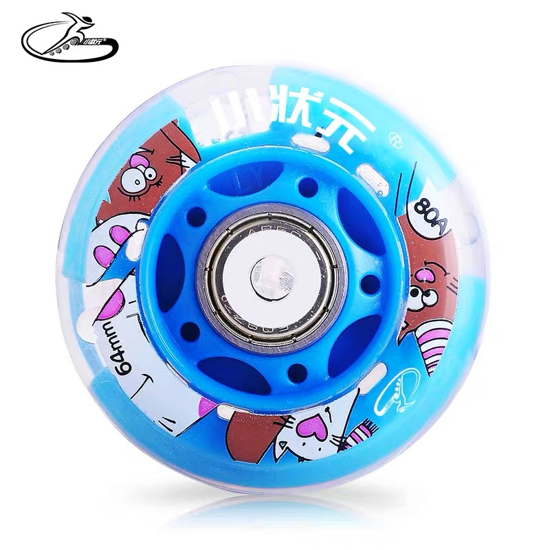 Small champion flash wheel roller skates original wheels high elastic wear-resistant roller skates accessories skates wheel roller skates