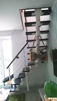 Hengyu Stairs Duplex Attic Stairs Steel Wood Ridge Stairs L-shaped Stairs Ridge Ring Stairs