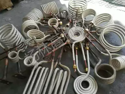 Custom-made high-frequency induction heating coil heating copper pipe accessories High-temperature pipe high-frequency heating machine intermediate frequency heating accessories