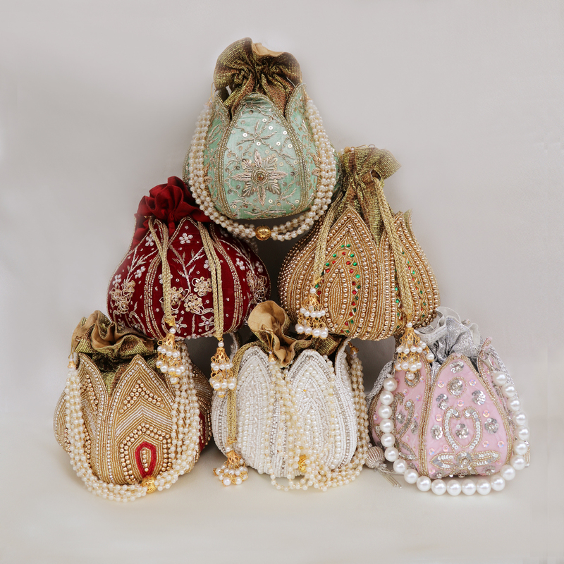 Bucket Bag I Indian Handmade Beaded Bag Handbag Sachet Bag Persian Style Unique and Stunning Charm