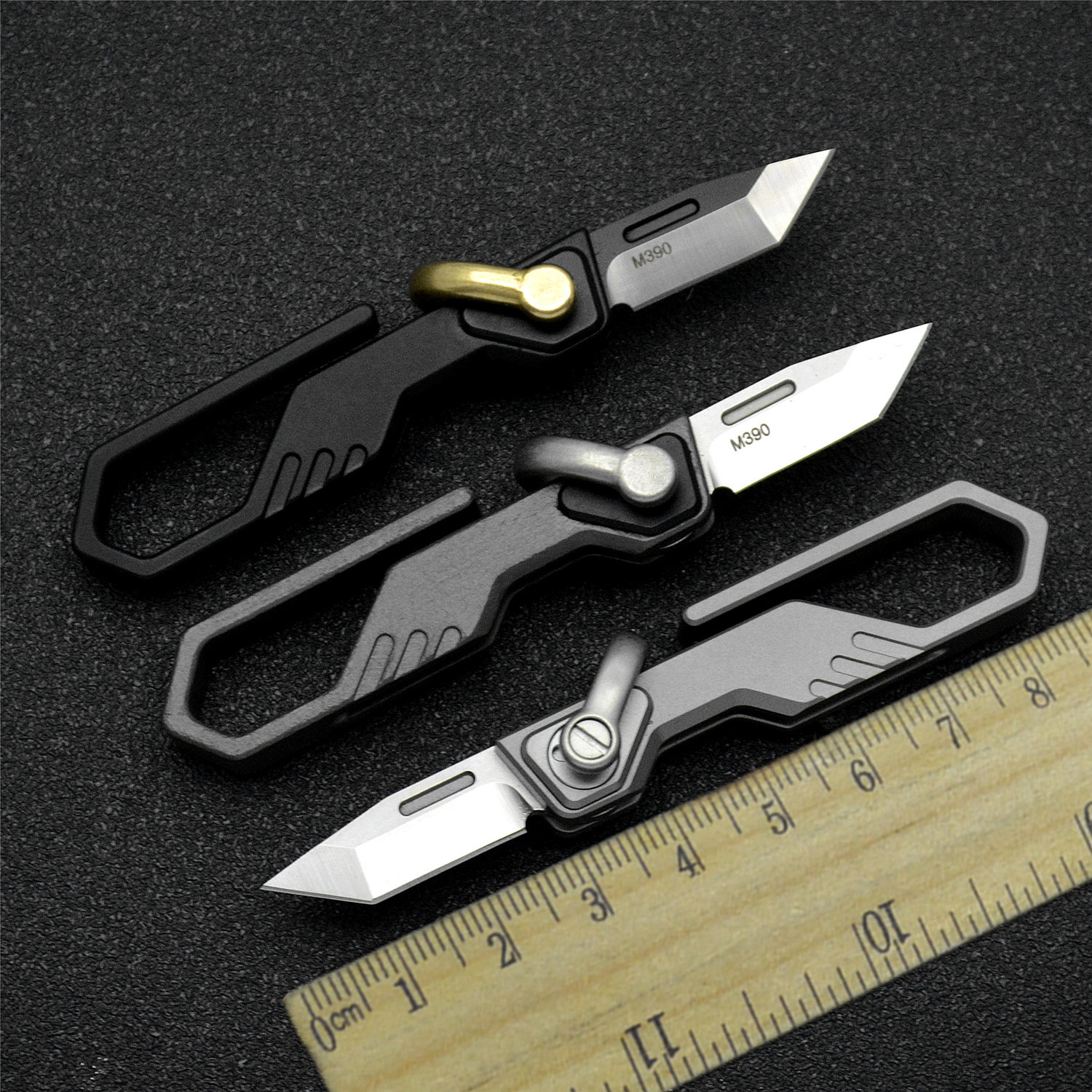 M390 titanium alloy key buckle knife pendant multifunctional mini-combined EDC carry a camping tool small knife