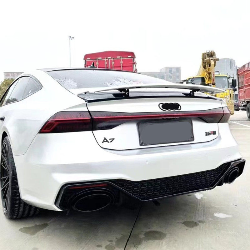 Suitable for 12-22 Audi A7 modified S7 rear lip four out tail throat exhaust RS7 rear lip and mouth small surround