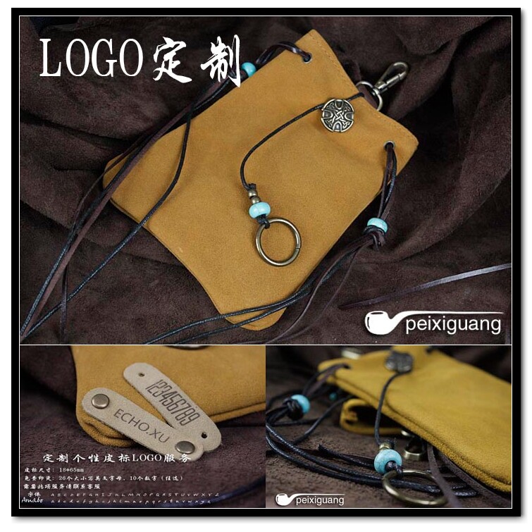 Pocket Bull Leather Waist Hanging Bag Retro Locomotive Fanny Pack Bull Leather Pocket Personality Flow Susongshi Custom Logo