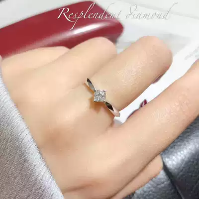 Imei Diamond Ring White 18K Gold 30 points VS Diamond Ring Proposal Women's Ring