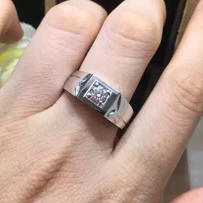 Yimei diamond 18K gold 30 points diamond ring Diamond ring men's custom