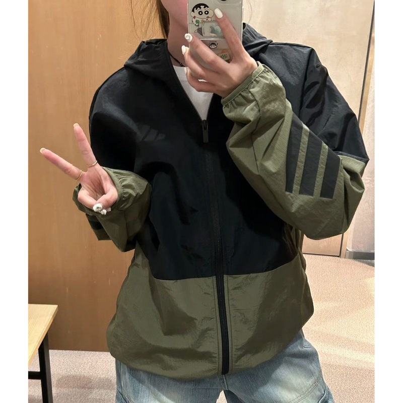 Adidas Adidas Men's and Women's New Sports Loose Windproof Jacket Casual Hooded Sun Protection Jacket Jd4943 Adidas Adidas Men's and Women's New Sports Loose Windproof Jacket Casual Hooded Sun Protection Jacket Jd4943