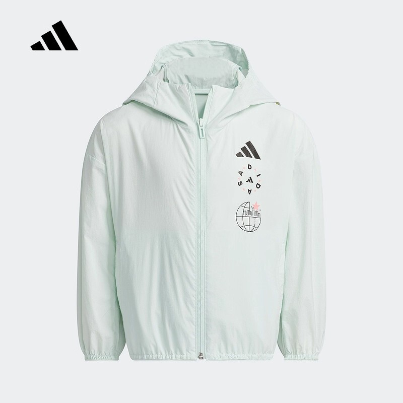 Adidas 2026 Boys and Girls Sun Protection Upf100+ Cool and Water-Repellent Light Windbreaker Jacket Jl7573 Adidas 2026 Boys and Girls Sun Protection Upf100+ Cool and Water-Repellent Light Windbreaker Jacket Jl7573