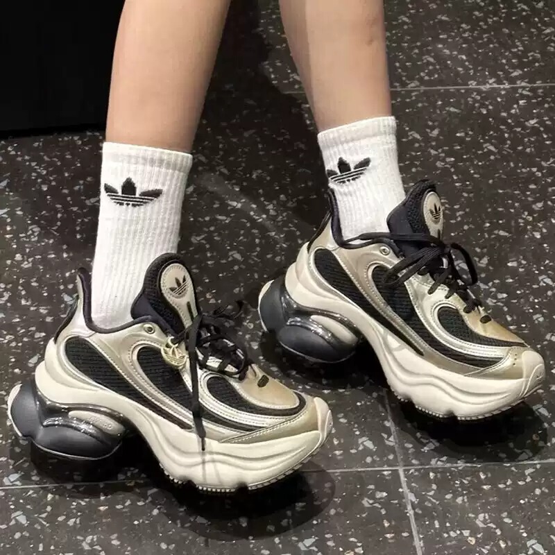 Adidas Adidas Trefoil Men's and Women's Ozvenuz Classic Retro Thick-Soled Sports Dad Shoes Ki0583