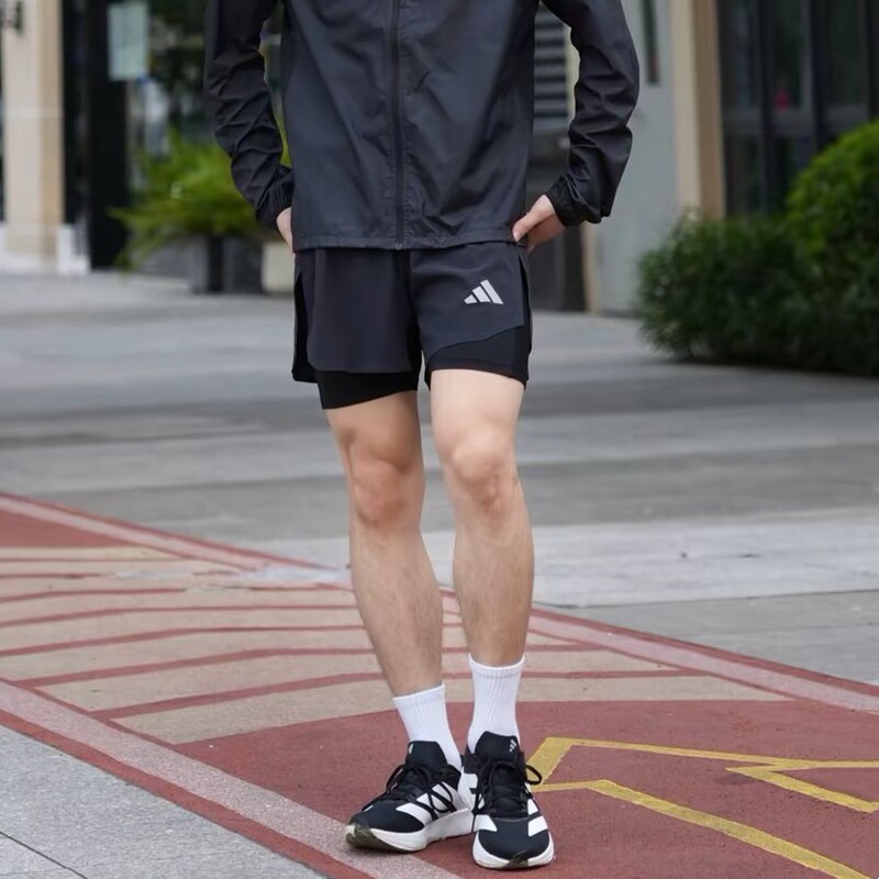 Adidas 2026 New Men's Sports and Leisure Two-In-One Running Quick-Drying Breathable Training Shorts Ke2286 Adidas 2026 New Men's Sports and Leisure Two-In-One Running Quick-Drying Breathable Training Shorts Ke2286