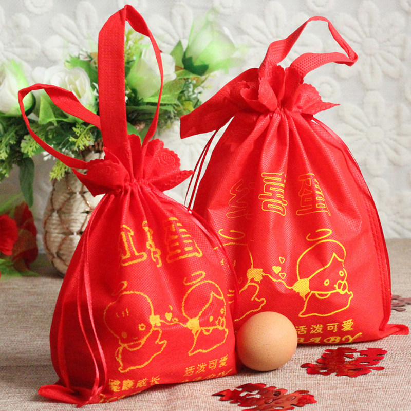 Boy and girl baby egg bag size birthday eccentric bag back red handbag bag with seal