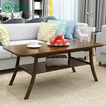 Coffee table simple solid wood modern tea table Japanese leisure table living room small household table kung fu tea table