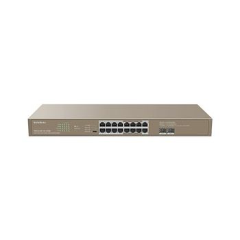 Tenda Teg1118P-16-250W Full Gigabit Poe Powered Switch 16-Port Switch Network Monitoring Ap