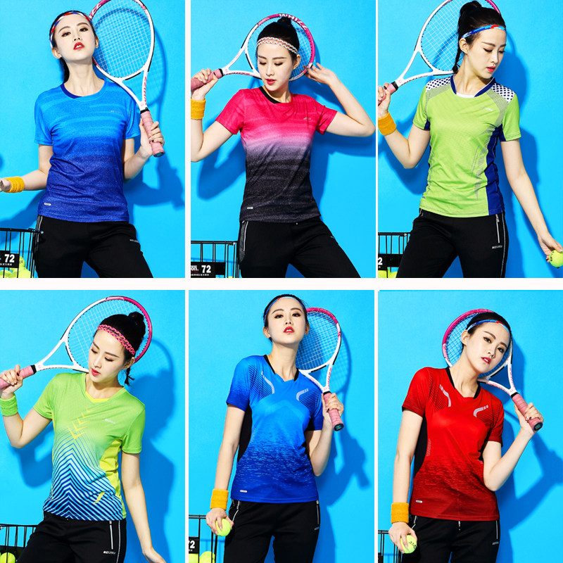 Volleyball Jersey Women's Speed Dry Short Sleeves Air Volleyball Jacket Men's Shuttlecock Men's Shuttlecock Jersey Training Match Wear T-shirt Team Conserve Invoicing