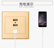 Battery household 24V36V DC USB panel triple Port smart charging wall socket White