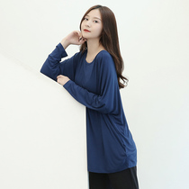 Spring and summer long-sleeved modal pajamas womens loose large size autumn home clothes 200 catties fat MM casual can be worn thin