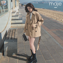Maje kara small short windbreaker coat women's spring and autumn 2022 new popular Korean loose coat
