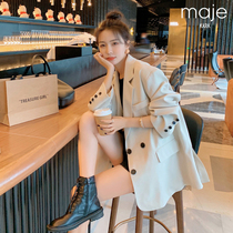 Maje kara net red fried street small suit jacket women's 2021 autumn new loose casual small suit