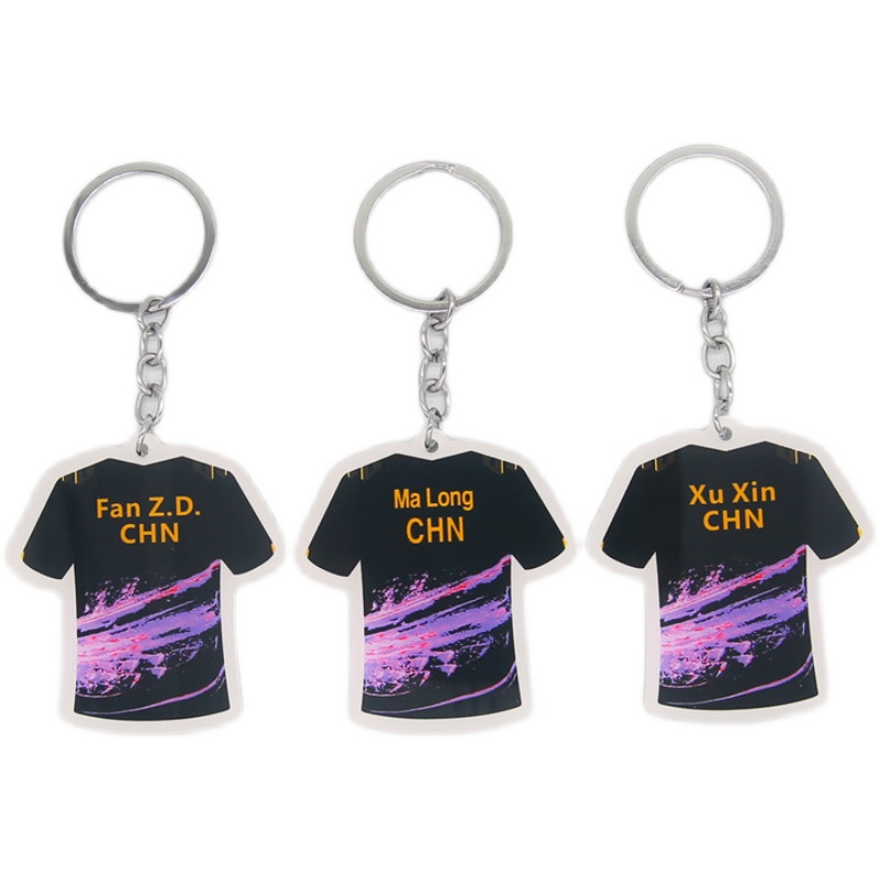 Maroon Fan Zhendong Xu Xin Liu Shiwen Sun Yingxu Peripheral Table Tennis National Team Clothes Jersey Acrylic Key Buckle-Taobao