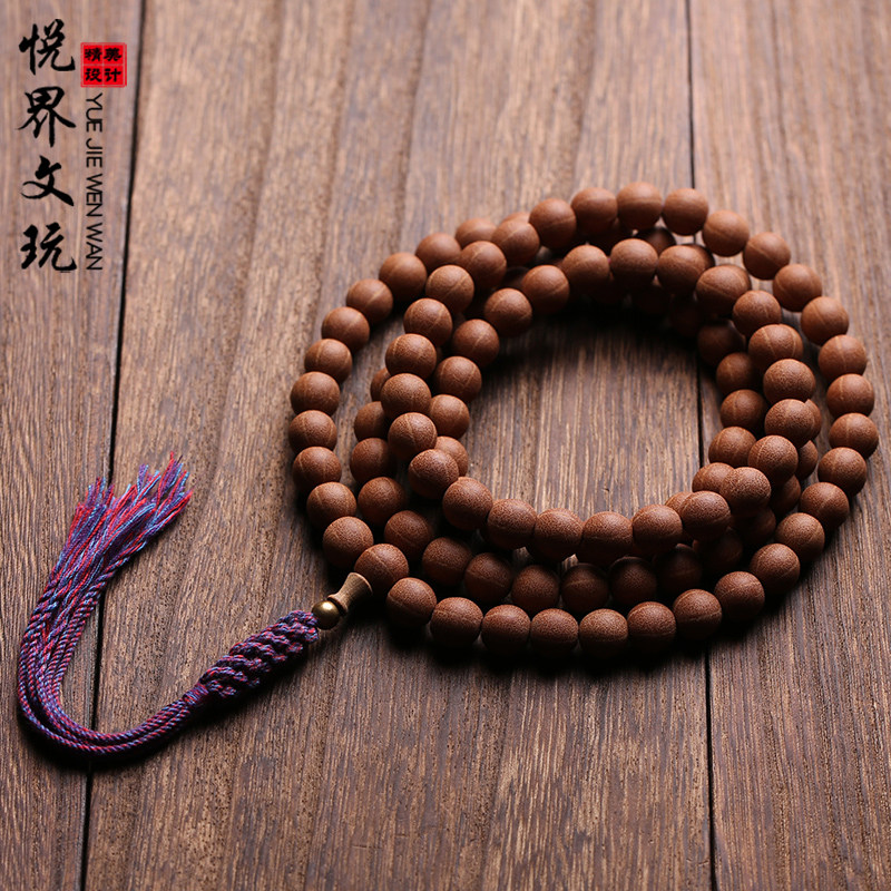 The Forbidden City is the same as the Tiantai Mountain five-line bodhi child hand string Buddha bead hand chisel 108 male and female wild old tree seed rosary