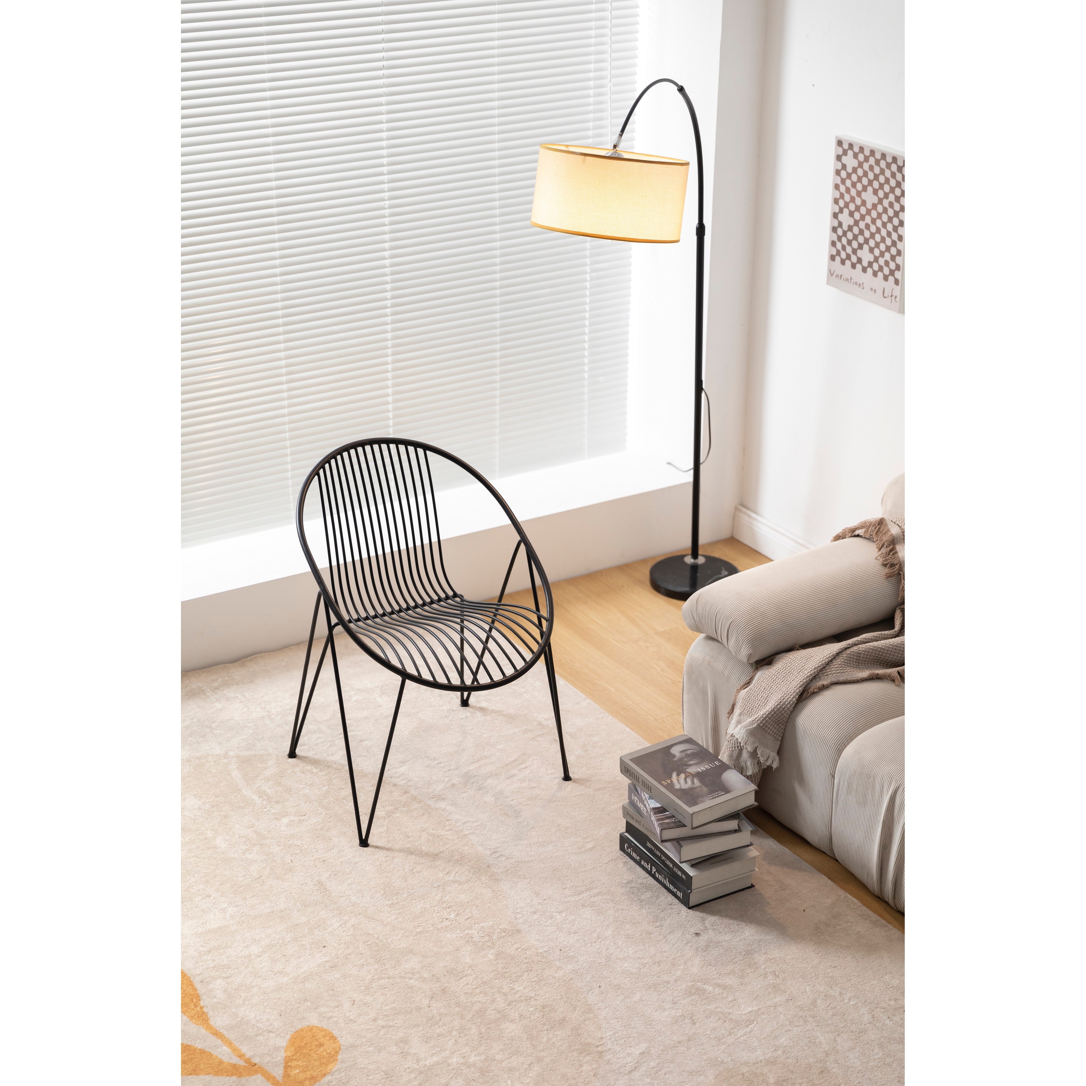 Hip - Hop Art Nordic minimal modern styling recreational chair balcony design retro - backed chair