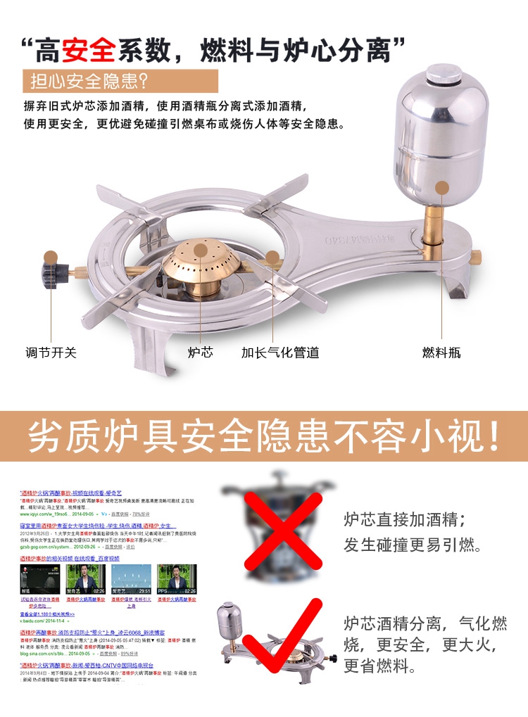 Bách khoa toàn thư bếp ngoài trời khí hóa bếp cồn bếp bếp di động gấp du lịch cắm trại thiết bị cắm trại - Bếp lò / bộ đồ ăn / đồ nướng dã ngoại lò nướng ngoài trời