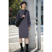 still walking half turtleneck sweater dress deng long xiu knitted dress