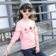 Áo thun bé gái dài tay cho bé gái lớn mùa thu đông 2017 với áo len cổ lọ và áo len cashmere cho bé gái