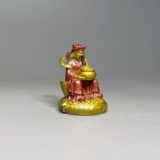 Культурный и богатство God Pure Bronze Color, нарисованный мини -мини -идольный орнамент высота 3 см