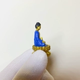 Фармацевт китайского стиля Будда позолоченная позолоченная бронзовая статуя