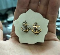 55海领章铜锚一对泛彩光