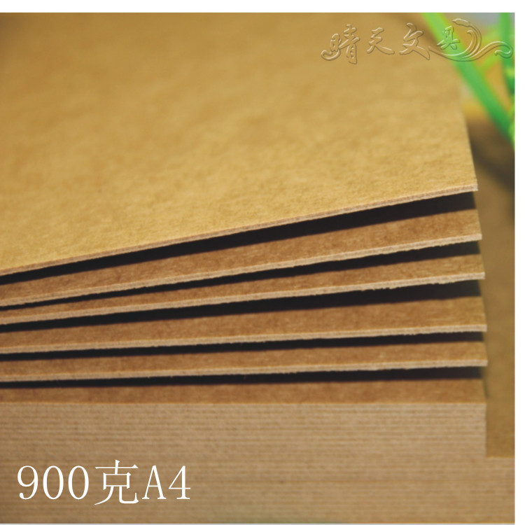 900 gr A4 kraft paper thick cardboard recipe cow leather cardboard DIY phase book cover thick cardboard menu paper