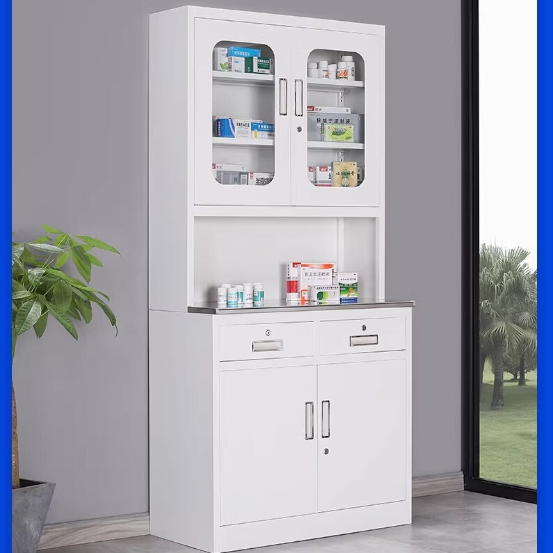 Stainless Steel Medical Room Western Medicine Cabinet Oral Sterile Clinic Medication Storage Beauty Salon Preservation Table Medicine Cabinet