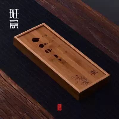 Bamboo mini water storage tray Tea Haitai Bamboo small tea tray Square dry brewing tray Small Kung Fu tea set Tea ceremony
