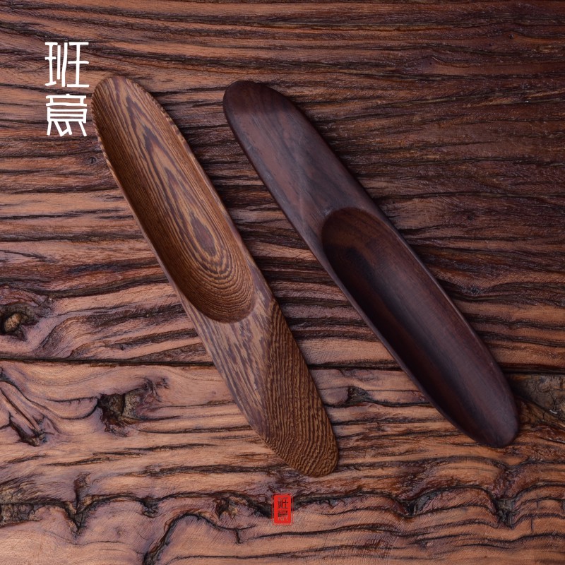 BanSerie Chicken Wings Tea Spoon Tea Teaspoon Teaspoon Teaspoon Six Gentleman Accessories Flowers Pear Wood Black Sandalwood Creative Tea Shovel Zero