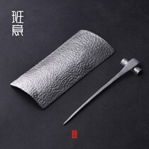 Banyi pure tin tea set handmade hammer eye tin tea spoon teaspoon six gentlemen kung fu tea ceremony accessories