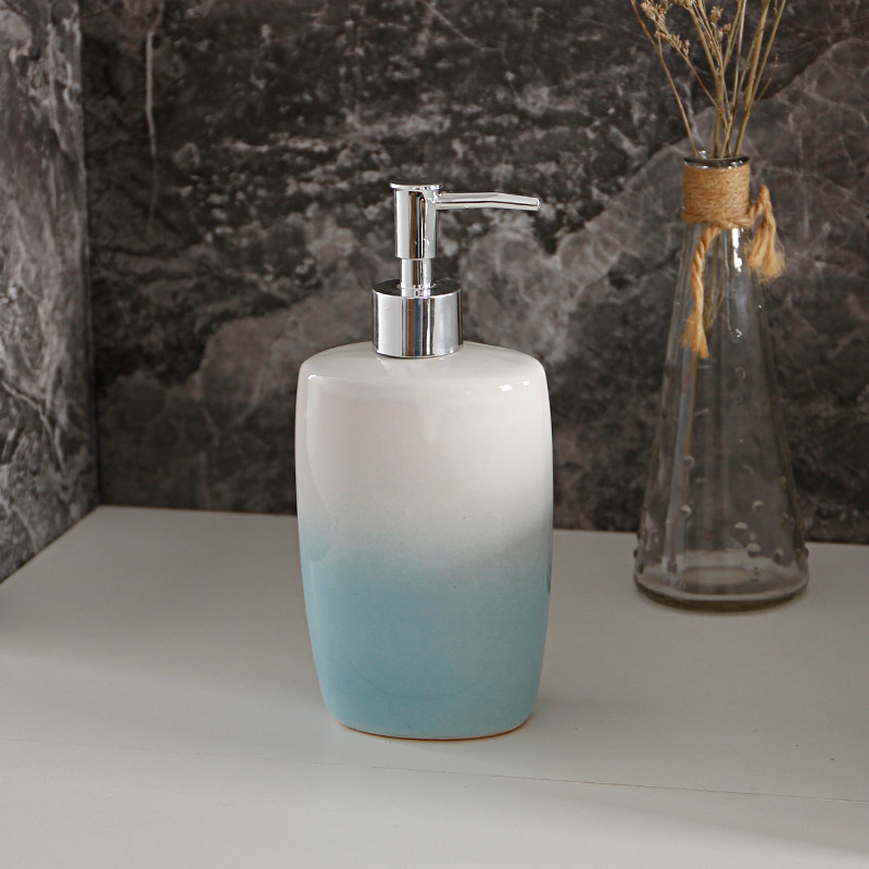 Solsin small fresh ceramic hand sanitizer soap Nordic ins wind press bottled shower gel toilet