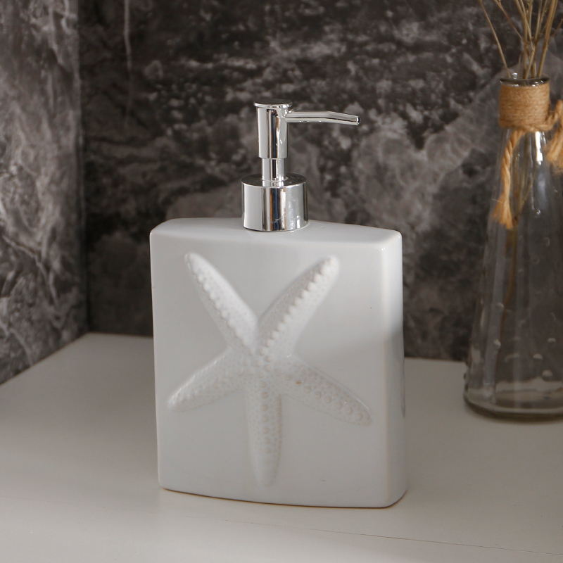 Solson European-style ceramic portable lotion sub-package press solid color empty bottle shampoo shower gel conditioner bottle