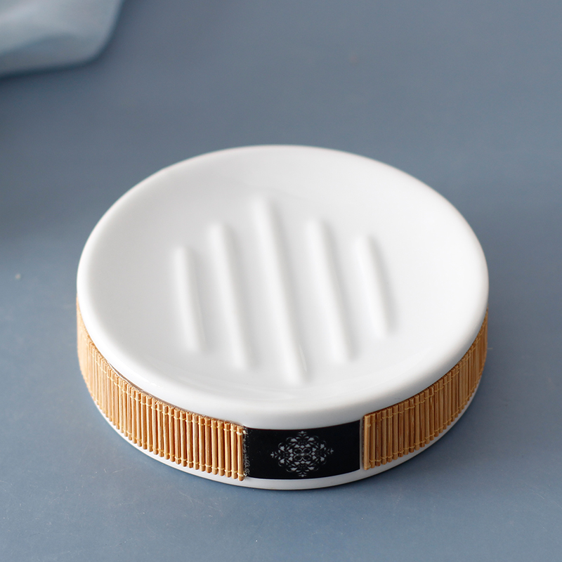 Solson soap dish toilet bathroom creative ceramic Japanese-style home B&B hotel soap holder soap box