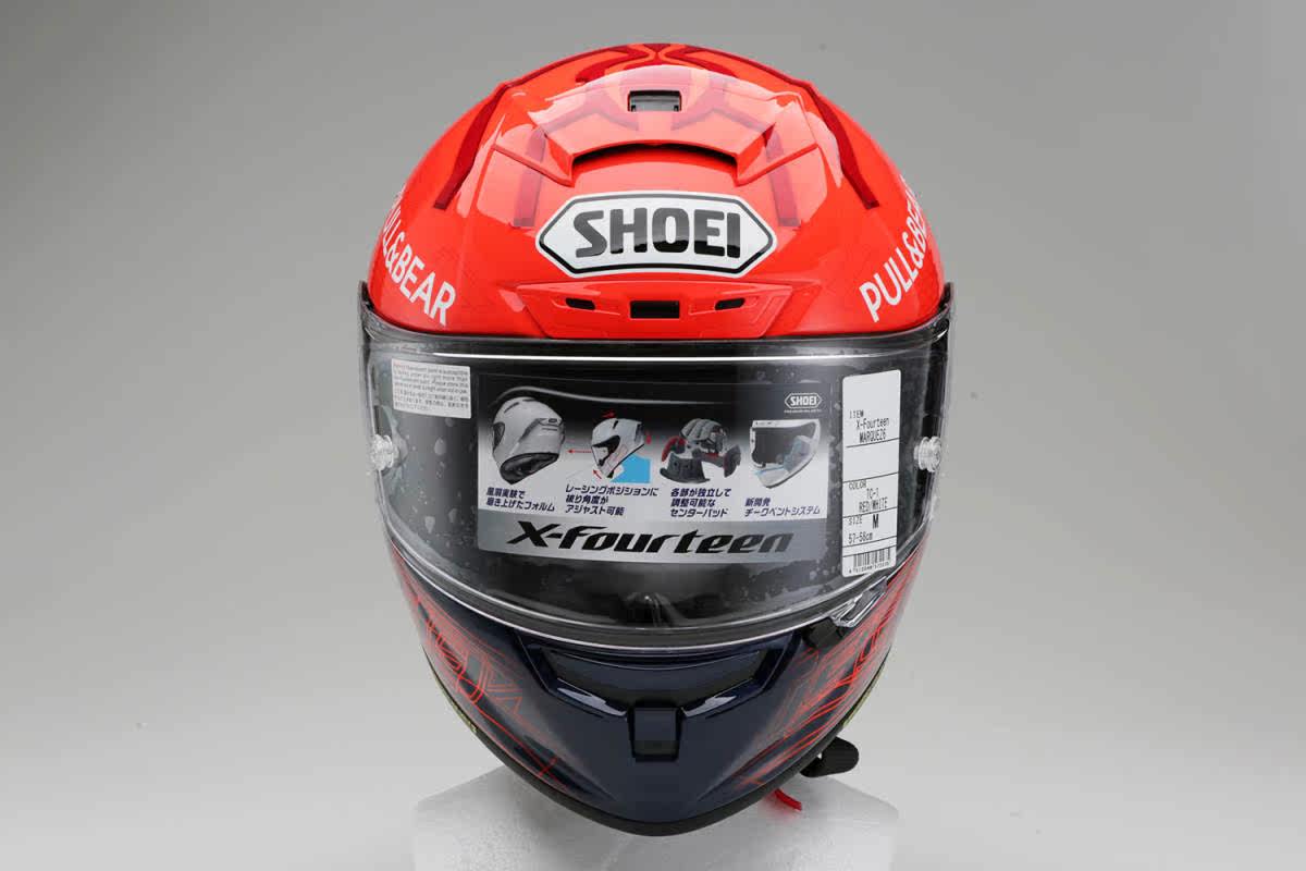 Тюнинг мотоцикла shoei x14 marquez6 马奎斯x14 红蚂蚁6代摩托车头盔日版原厂正品