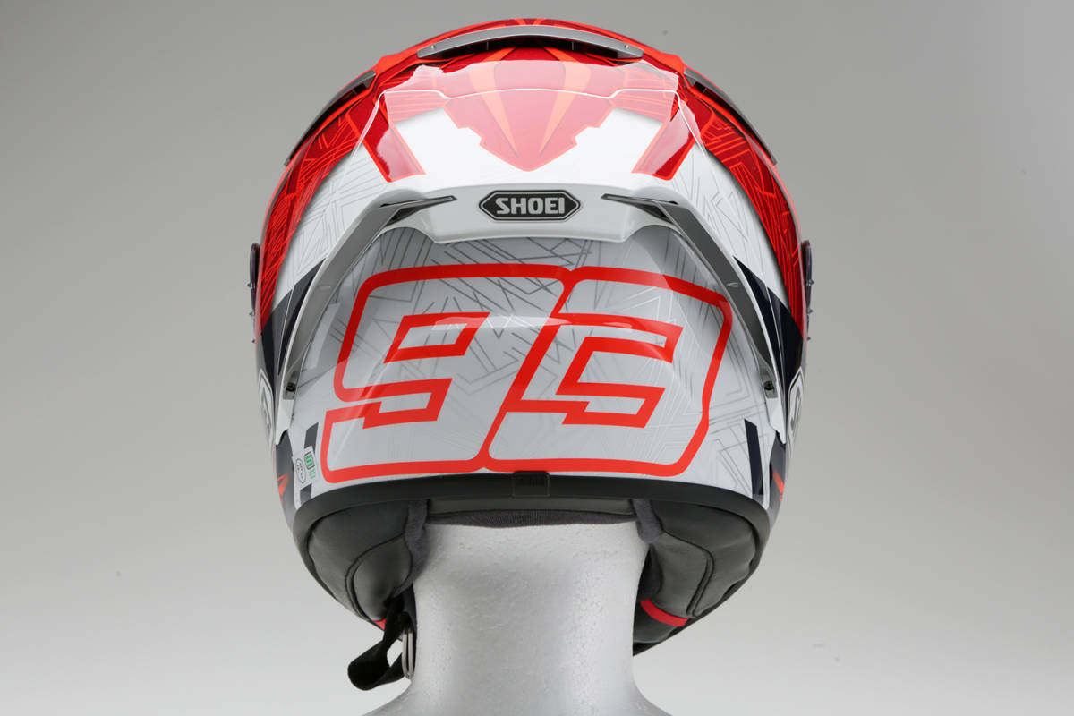 Тюнинг мотоцикла shoei x14 marquez6 马奎斯x14 红蚂蚁6代摩托车头盔日版原厂正品