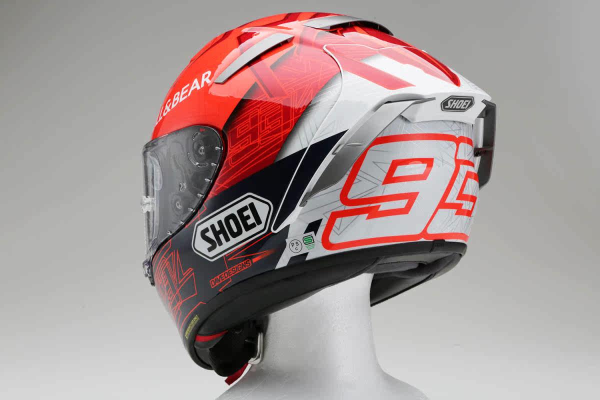 Тюнинг мотоцикла shoei x14 marquez6 马奎斯x14 红蚂蚁6代摩托车头盔日版原厂正品