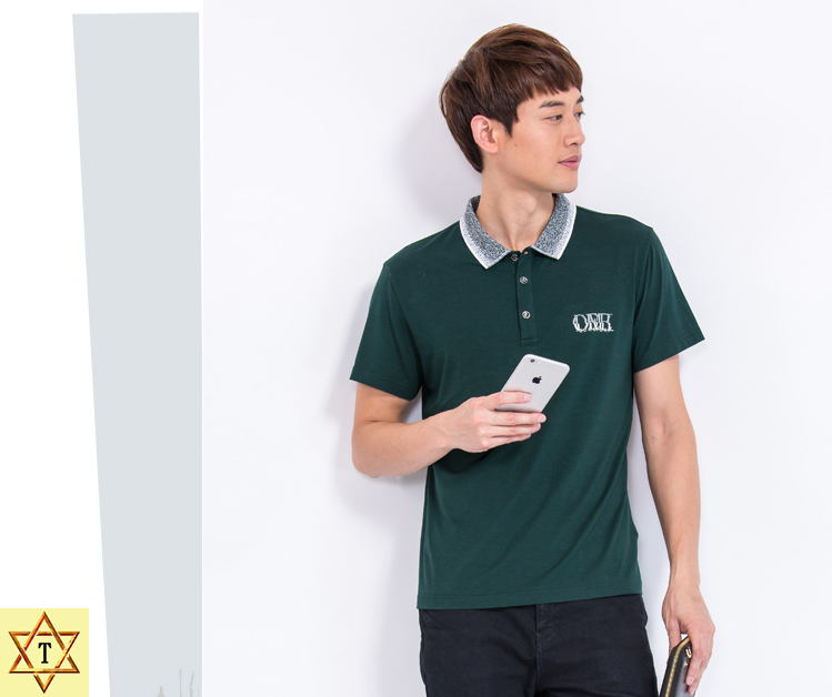 City Demei mùa hè cổ điển mới 383 nam bằng vải sợi tre cài áo sơ mi tay ngắn giản dị - Áo polo thể thao áo polo nam cao cấp