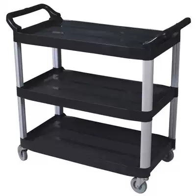 Thickened large multi-purpose three-layer trolley dinner plate collection racing service car KTV bar cleaning car clear car