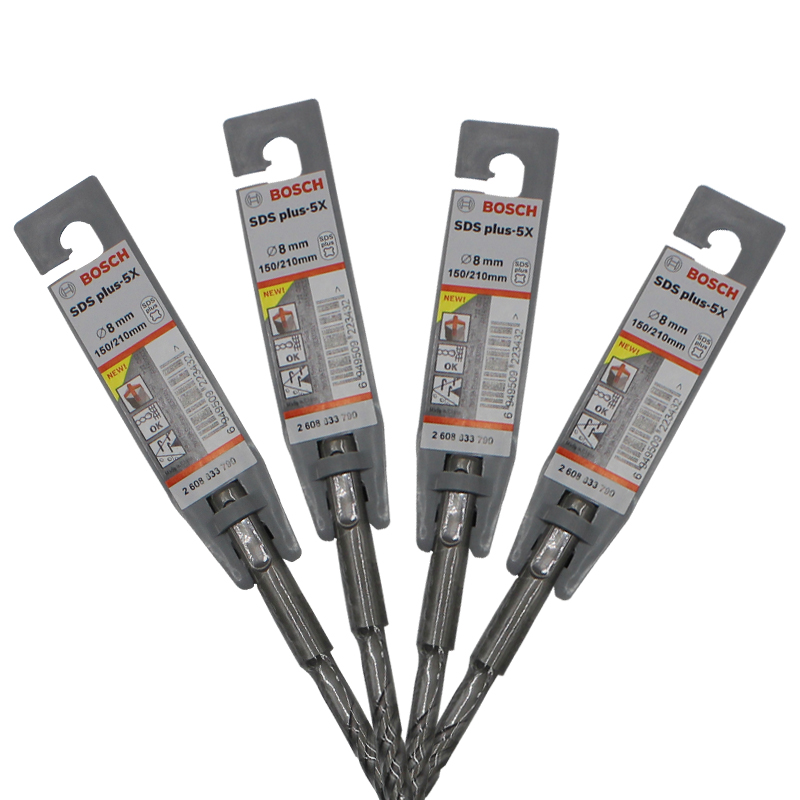 Bosch round handle four pit 5 series electric hammer drill bit 8*150*210mm four-edged impact drill bit can drill reinforced concrete