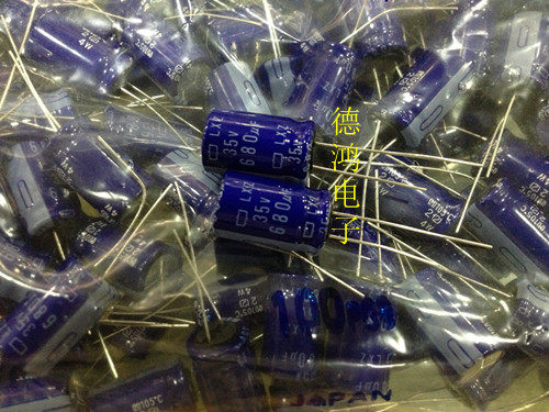 Japan Chemical 35V680UF 12 5X20 LXZ Series HF Low Resistance Classic Blue Robe Black