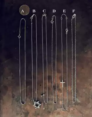 GalleryPro antiquities Park Fen 1 yuan read the page sterling silver Vintage necklace