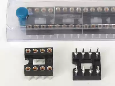 Zhengling Seiko round hole gold-plated DIP8P eight 8-pin 8-bit IC socket chip socket chip holder operational amplifier integrated base