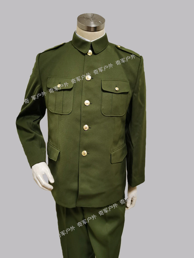 Brand new stock Fidelity Retired Zhongshan Clothing Style Army Green 04 Petty-shaped Wool Top fabric Winter regular suit jacket