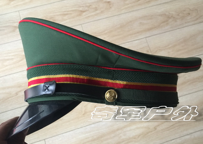 Olive-colored, good fabric, big brim hat