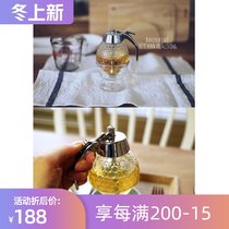 Japanese imported Press glass honey jar salad squeeze sauce bottle funnel Crystal Diamond Glass jar honey squeeze bottle